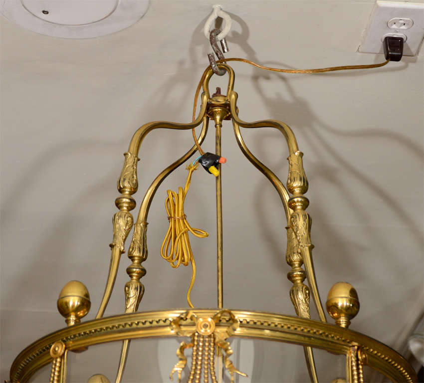 20th Century Louis XVI Style Bronze Lantern