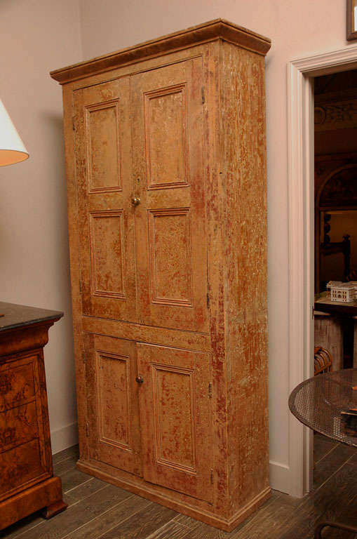 English Painted Tall Cabinet In Good Condition In Los Angeles, CA