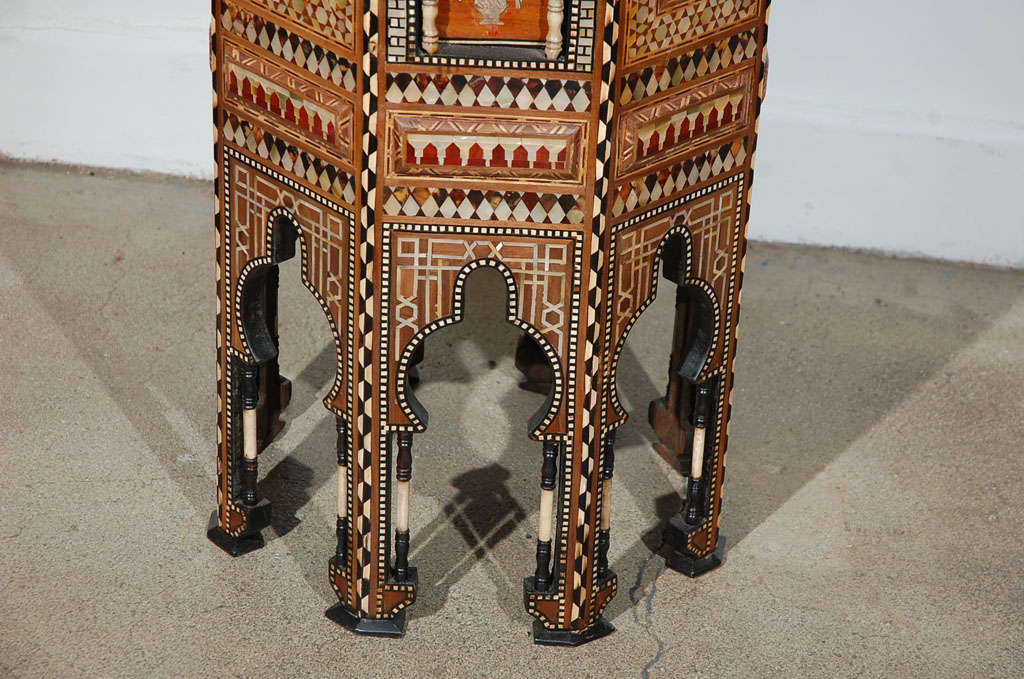 18th Century and Earlier Ottoman Mother of Pearl Inlaid Pedestal