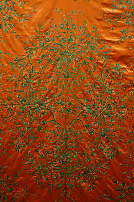 19th Century Antique Ottoman Empire silk textile hanging/ throw