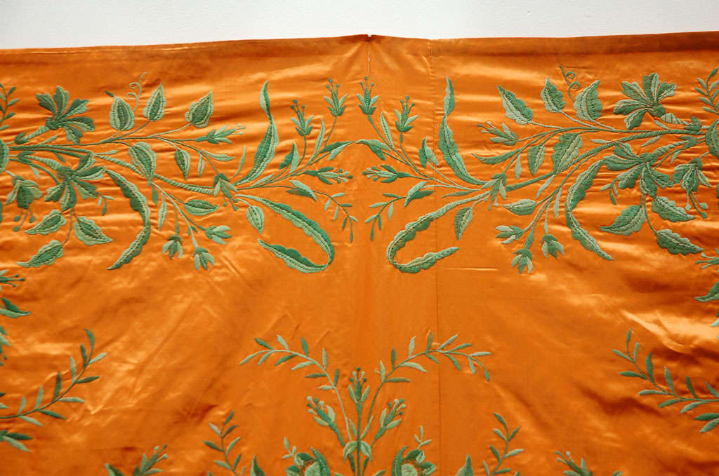 Antique Ottoman Empire silk textile hanging/ throw 1
