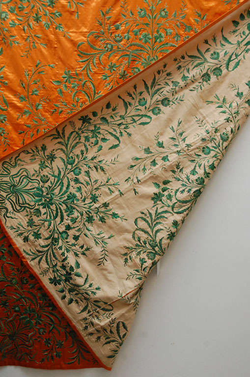 Antique Ottoman Empire silk textile hanging/ throw 3