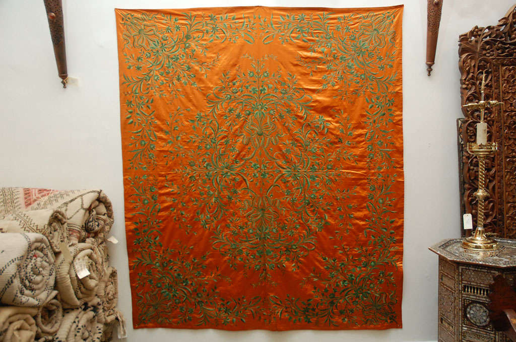 Antique Ottoman Empire silk textile hanging/ throw at 1stDibs throw