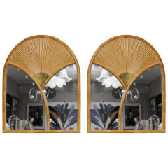 Fabulous Pair Of Chapman Bamboo Mirrors