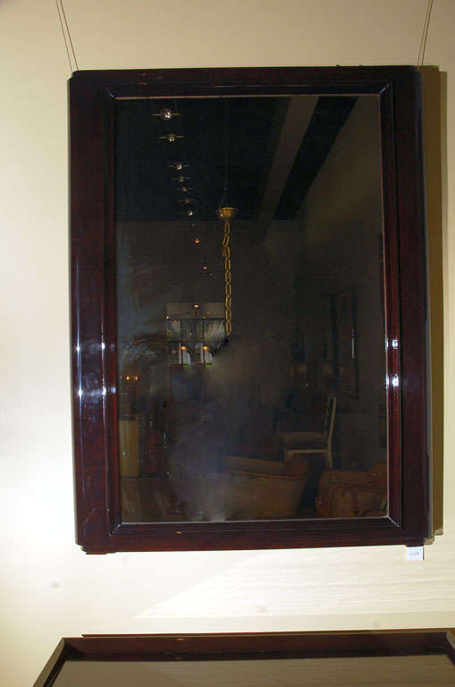 Art Deco Wood Framed Mirror