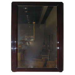 Art Deco Wood Framed Mirror