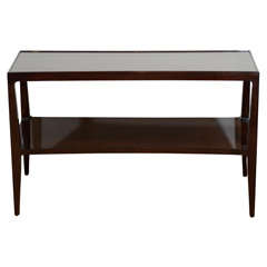 An Edward Wormley for Dunbar Two Tiered Curved Console