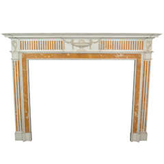 Fine Antique English George III Marble Fireplace Mantel ca. 1800