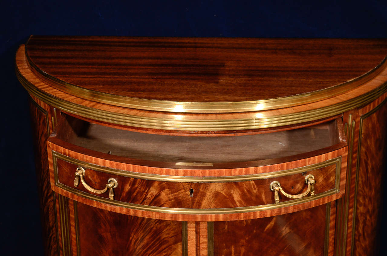 Pair of Neoclassical Antique Russian Gilt Bronze & Mahogany Commodes, ca.1820. 1