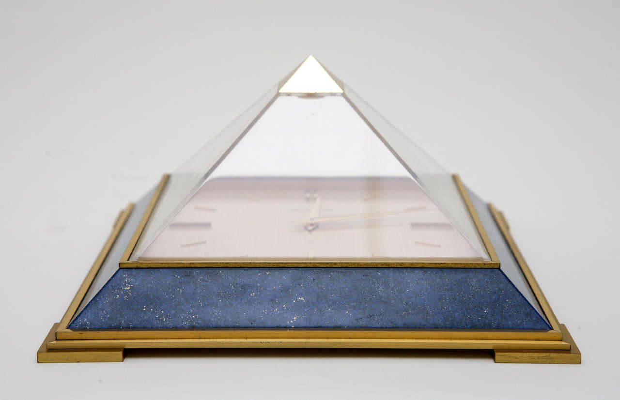 Swiss Pyramid Clock by Le Coultre