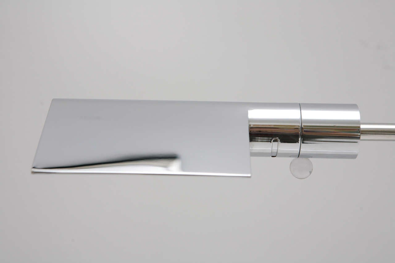 Nickel Plated Cedric Hartman Task Lamp In Excellent Condition In Palm Desert, CA