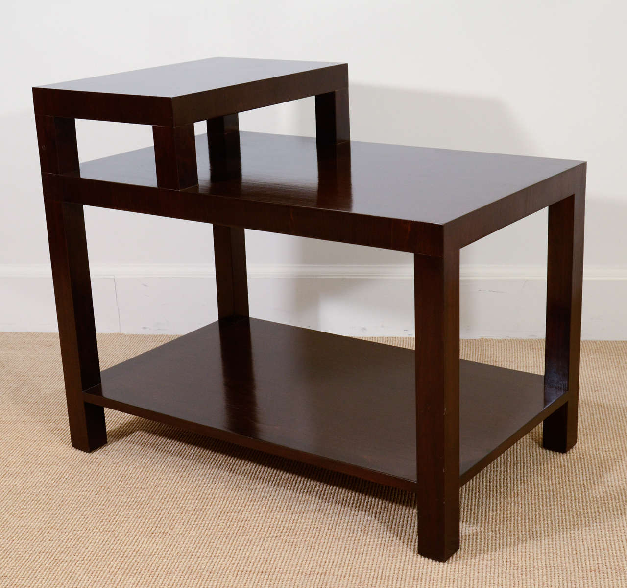 Rectangular Stepped Top Lamp Table