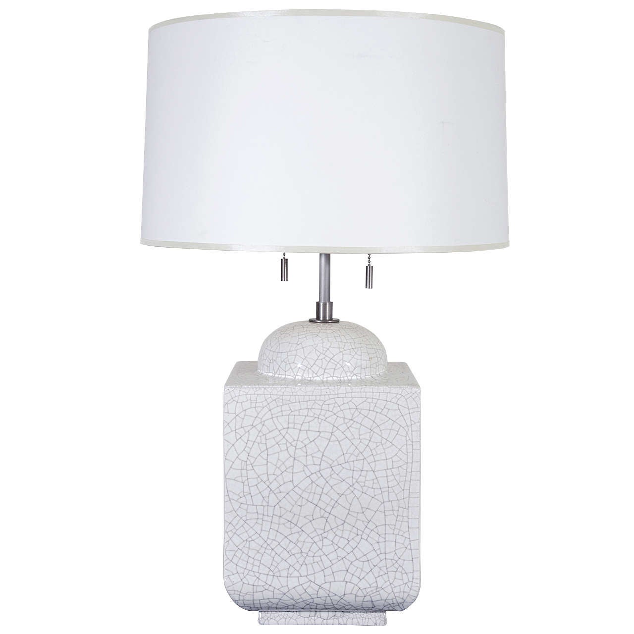 Square Molded Ceramic Table Lamp