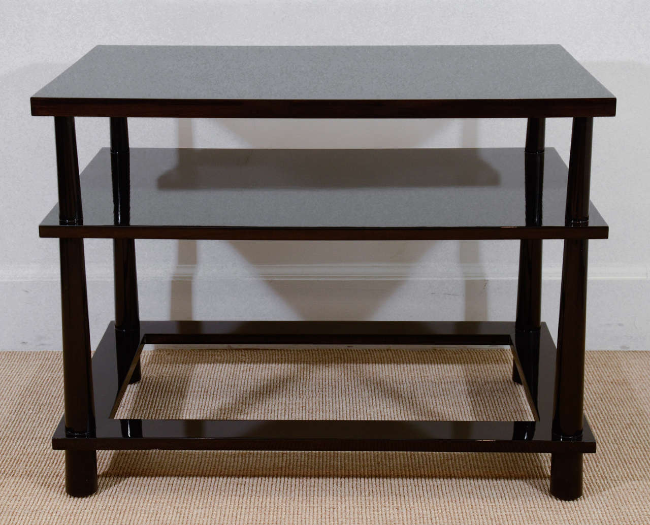 Pair of Three-Tier Rectangular, Custom-Made End Tables In Excellent Condition For Sale In New York, NY