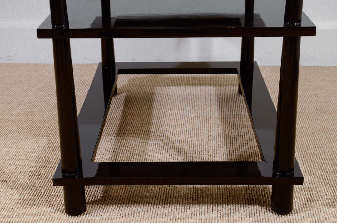 Pair of Three-Tier Rectangular, Custom-Made End Tables For Sale 2