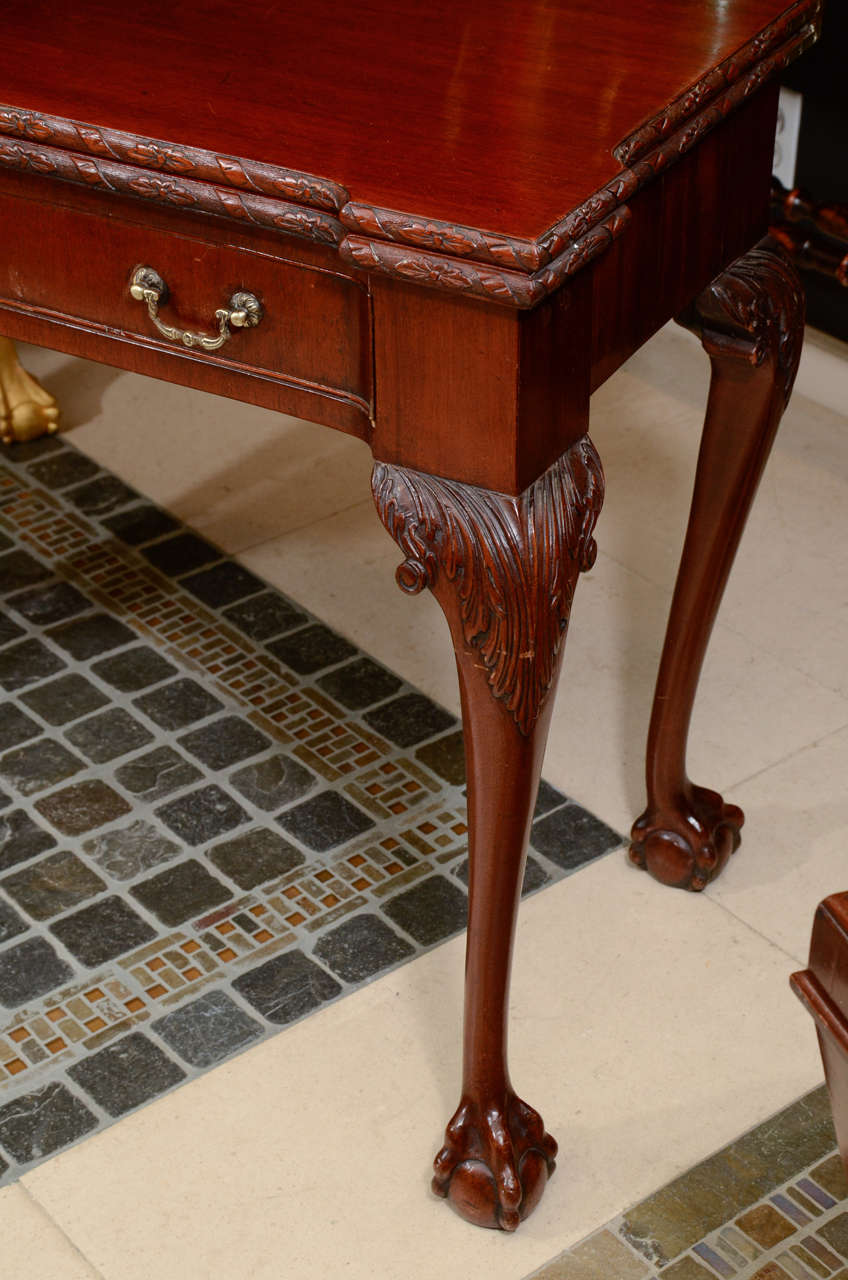 Pair of George II Mahogany Games Tables In Excellent Condition In Westwood, NJ