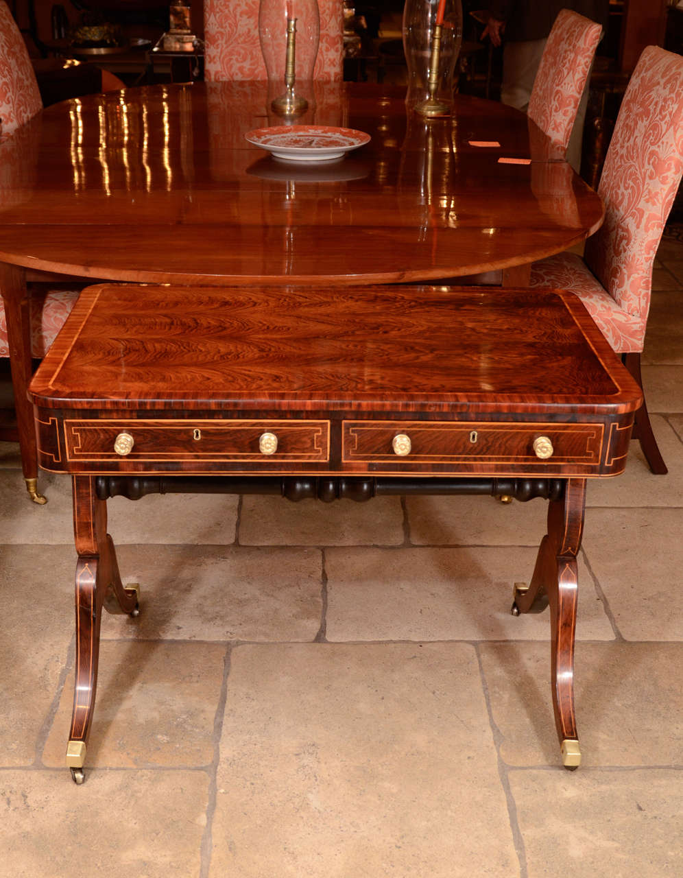 19th Century Fine Regency Rosewood Writing Table