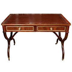 Regency Style Leather Top Writing Table