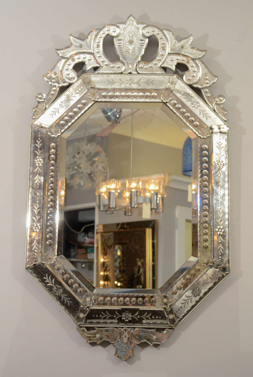 Venetian Mirror With Vintage Store Patterns