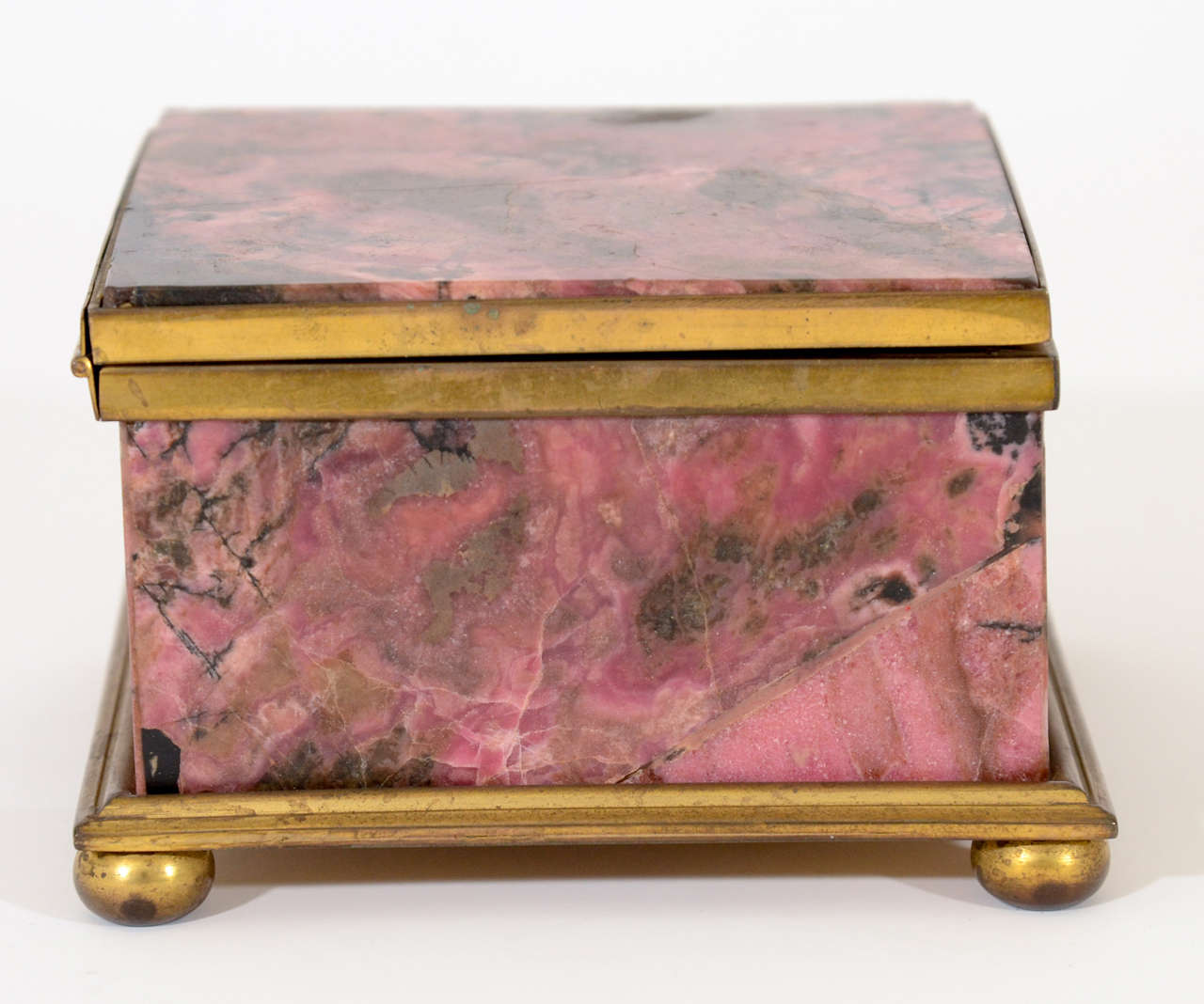 Pink Malachite Jewelry Box, Early 20th Century 2