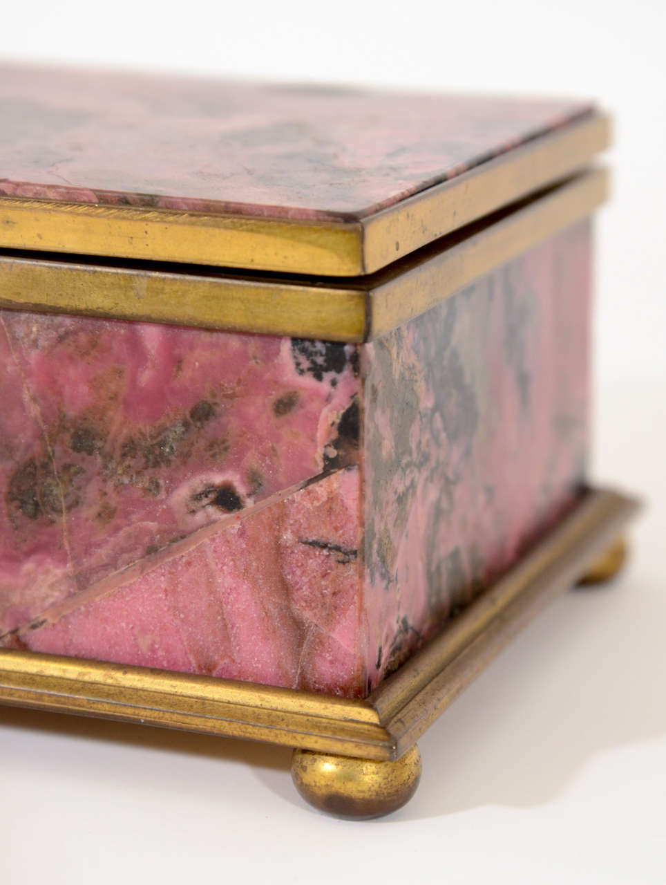 Pink Malachite Jewelry Box, Early 20th Century 3