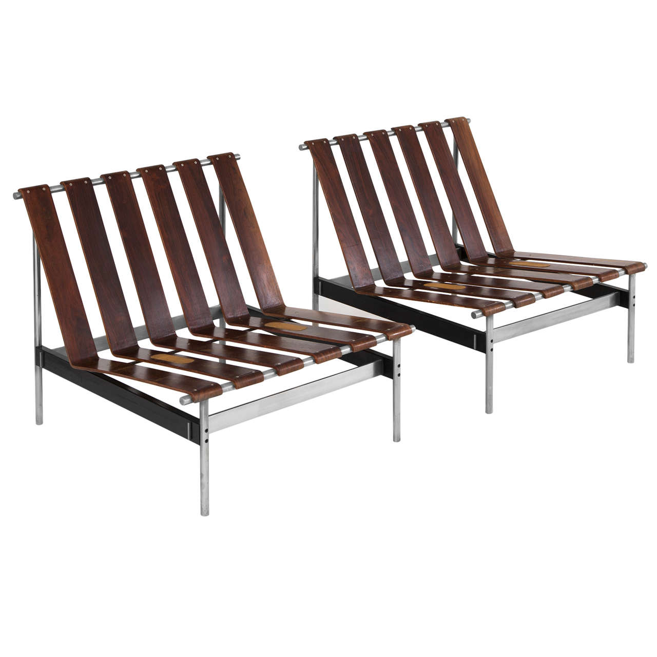 Paire de fauteuils de salon rares par Kho Liang Ie pour Artifort