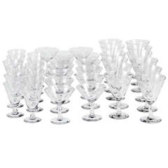 Set of Mid-Century Etched Crystal Glasses 8