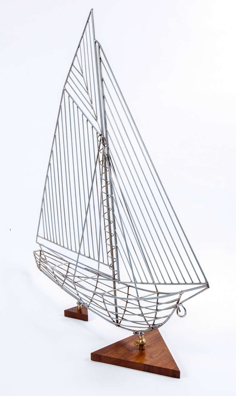 Modern Sailboat in the Style of Curtis Jere In Excellent Condition In New York, NY