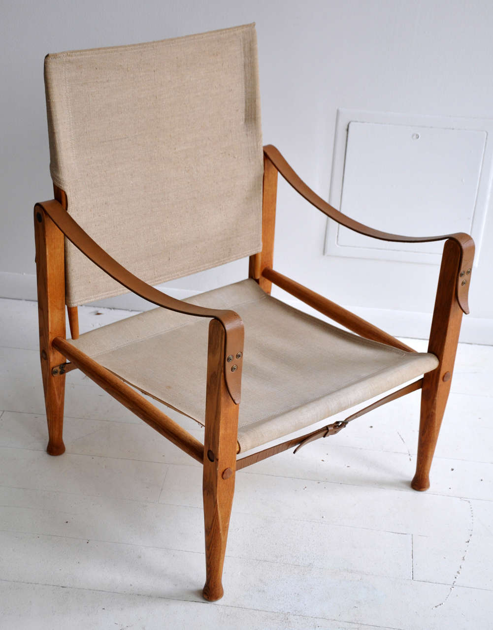 Mid-20th Century Pair of Danish Safari Chairs