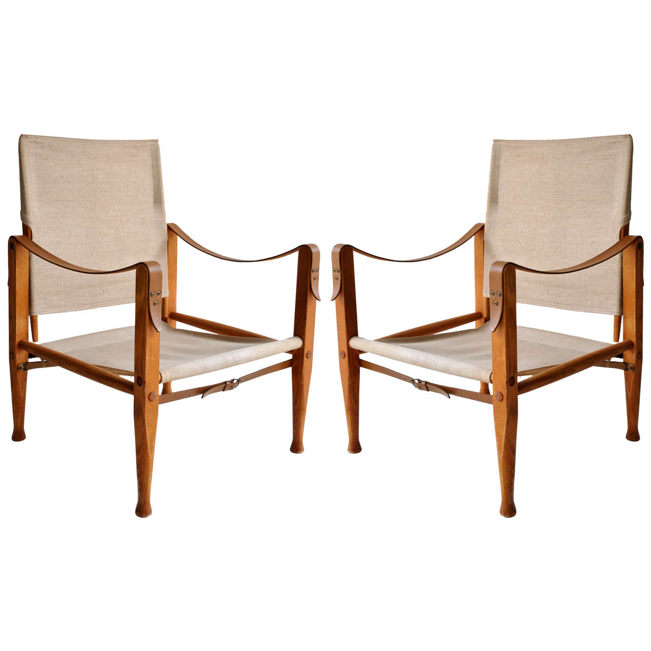 Pair of Danish Safari Chairs