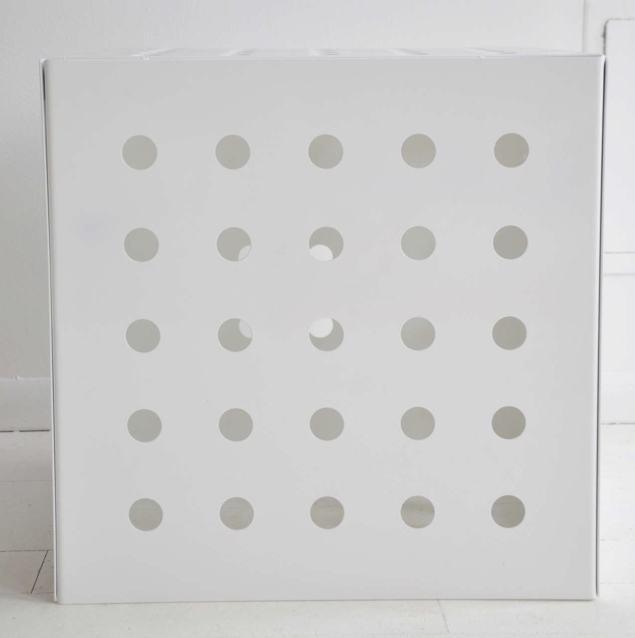 Mid-Century White Cube Table 2