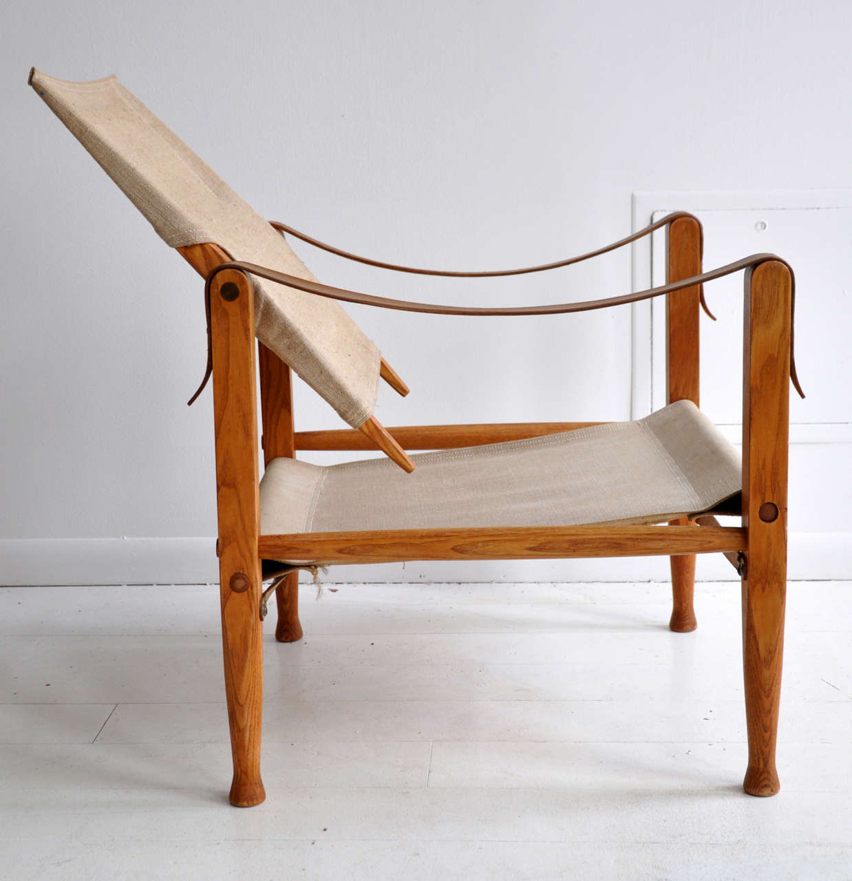 Pair of Danish Safari Chairs at 1stdibs