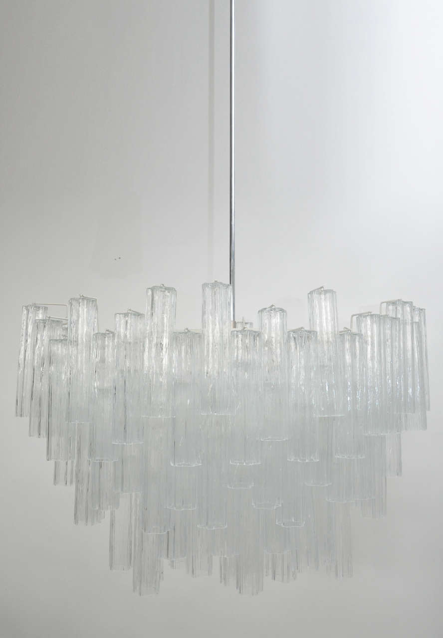 Large Italian Camer Glass Chandelier 2