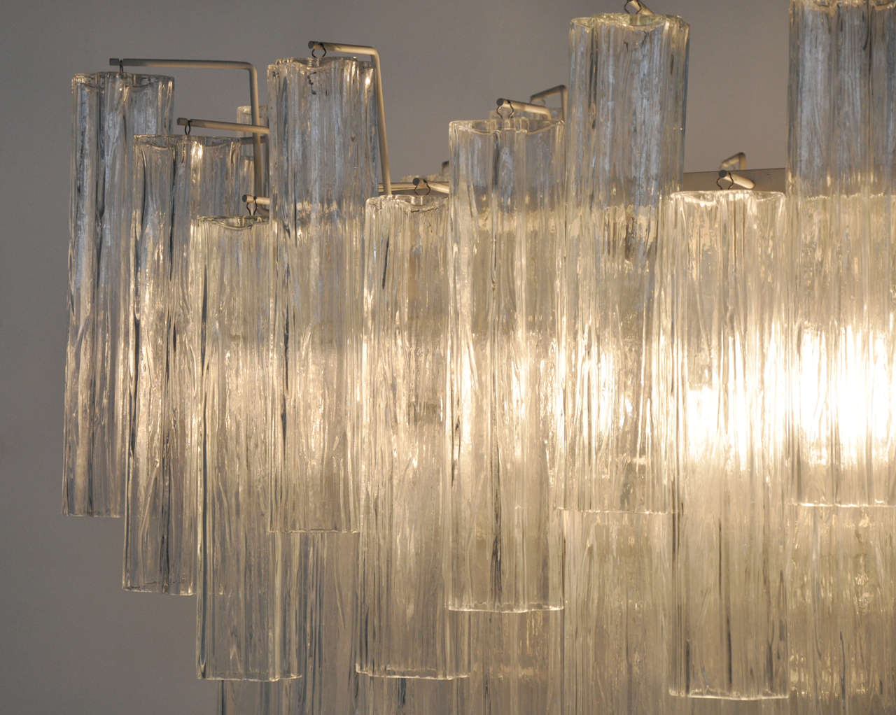 Large Italian Camer Glass Chandelier 4