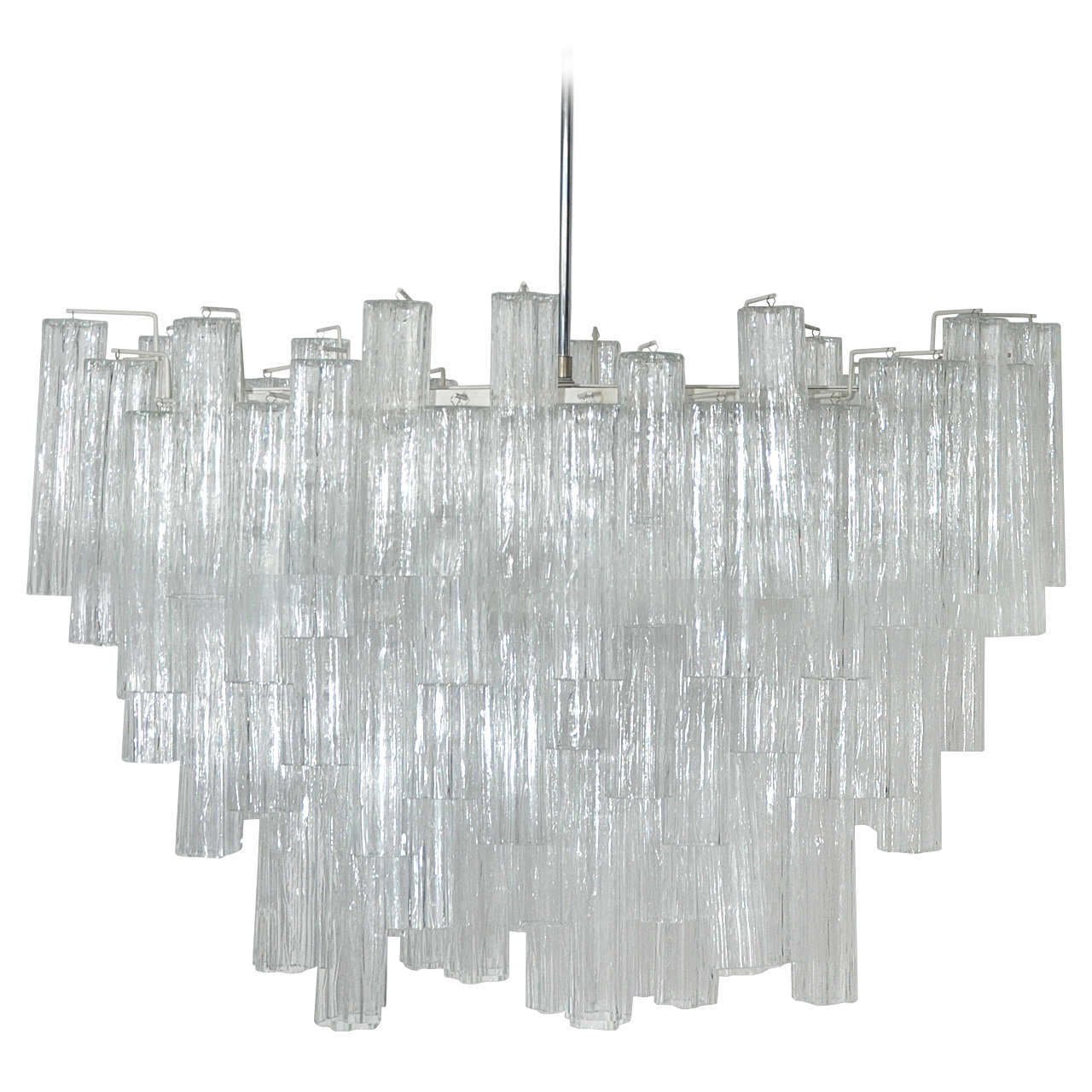 Large Italian Camer Glass Chandelier At 1stdibs Large Italian Camer Glass Chandelier For