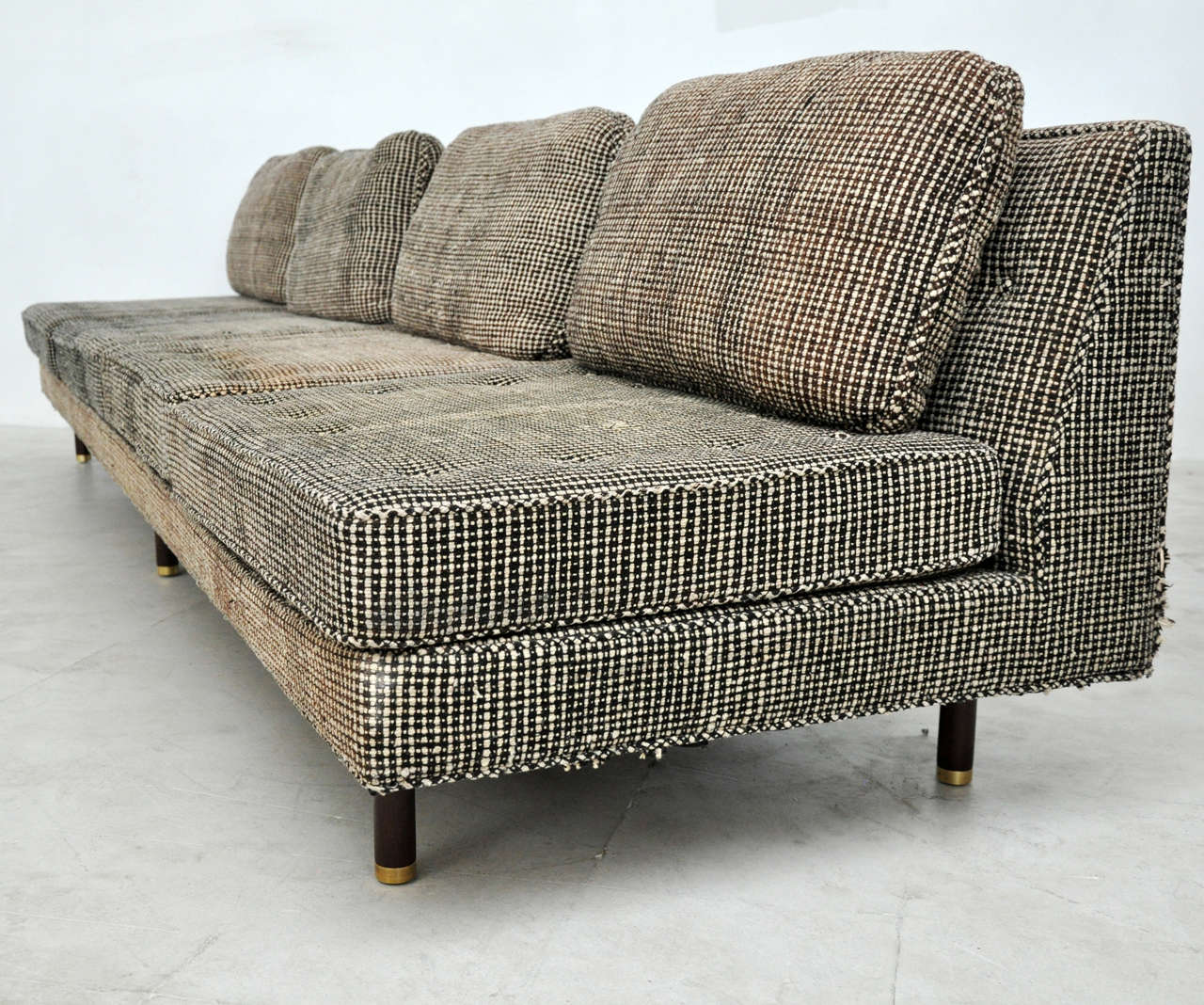 Mahogany Long Sofa Designed by Edward Wormley for Dunbar