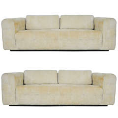 Pair of Milo Baughman Tufted Settees