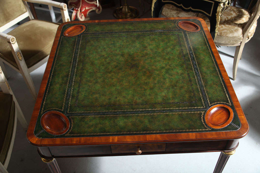 Leather Stunning Maitland Smith Game Table