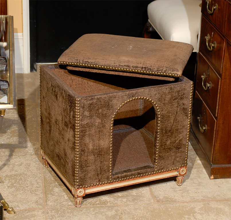 19thc Dog Bed With Nailheads 2