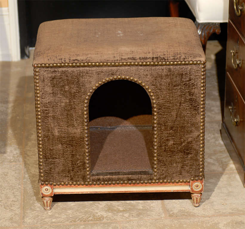19thc Dog Bed With Nailheads 3