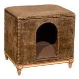 19thc Dog Bed With Nailheads