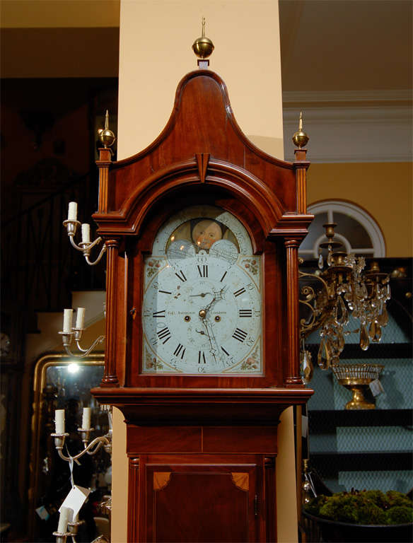 18th Century and Earlier 18thc George III Satinwood Tall Case Clock For Sale
