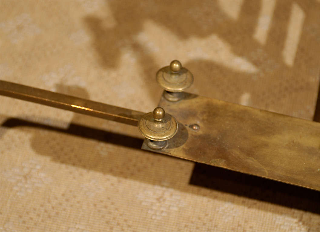Pair Of Art Nouveau Brass Peacock Andirons 5
