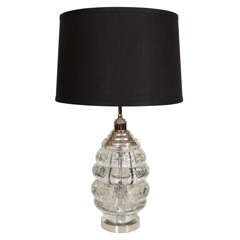 Modernist Hand Blown Honeycomb Lamp