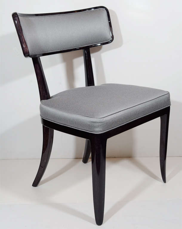 Mid-20th Century Stunning Set of Six Klismos Style Dining Chairs by Dunbar