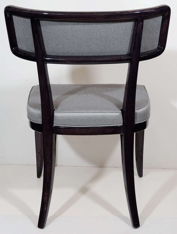 Stunning Set of Six Klismos Style Dining Chairs by Dunbar 3