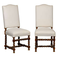 Set of Six 19th Century French Barley Twist Chairs