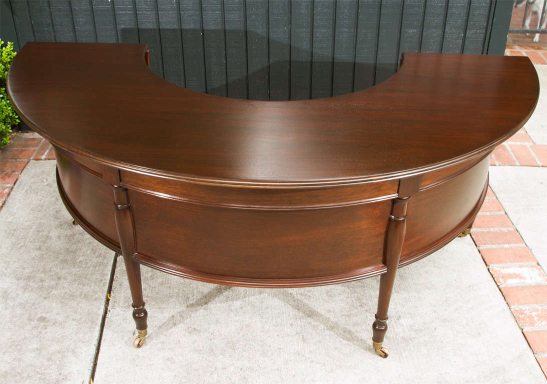 Wood U Shaped Writing Desk