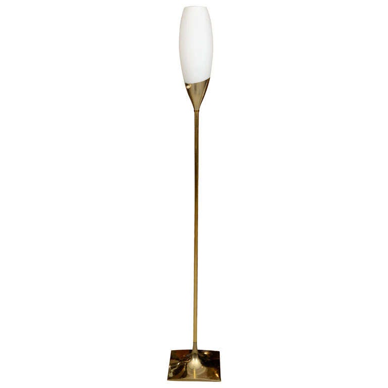 Tulip Brass Floor Lamp by Laurel
