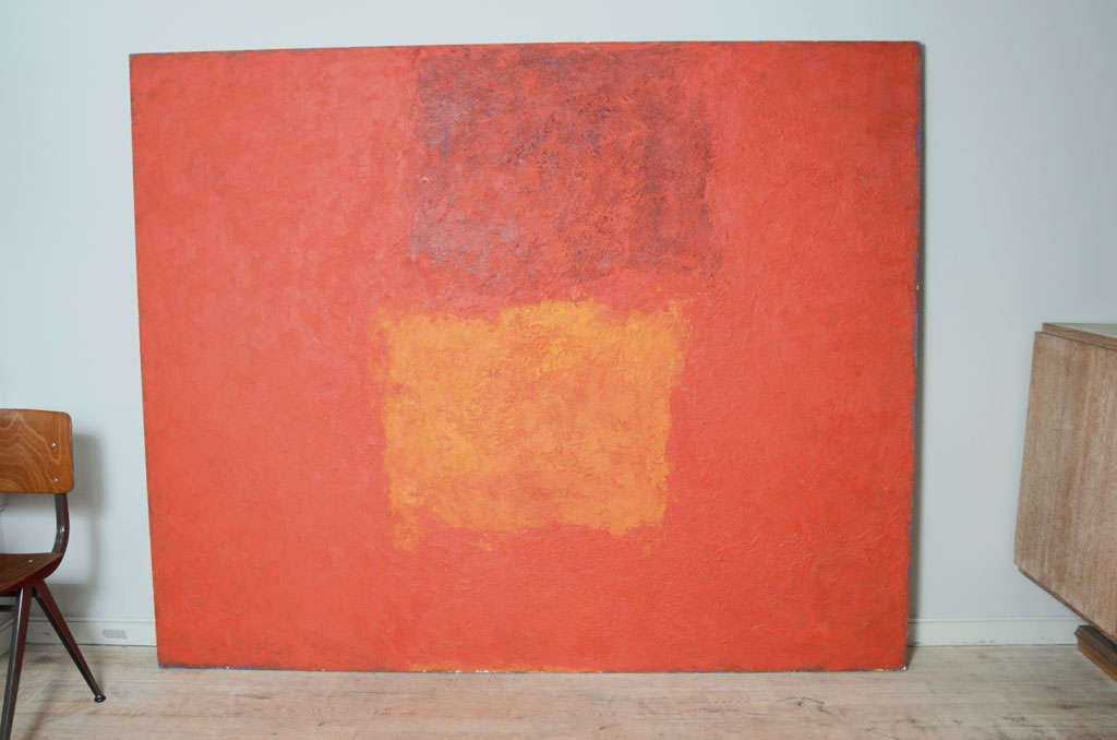 Oil painting by Steven Burkhart, 1980.
Large oil painting in the style of Mark Rothko.